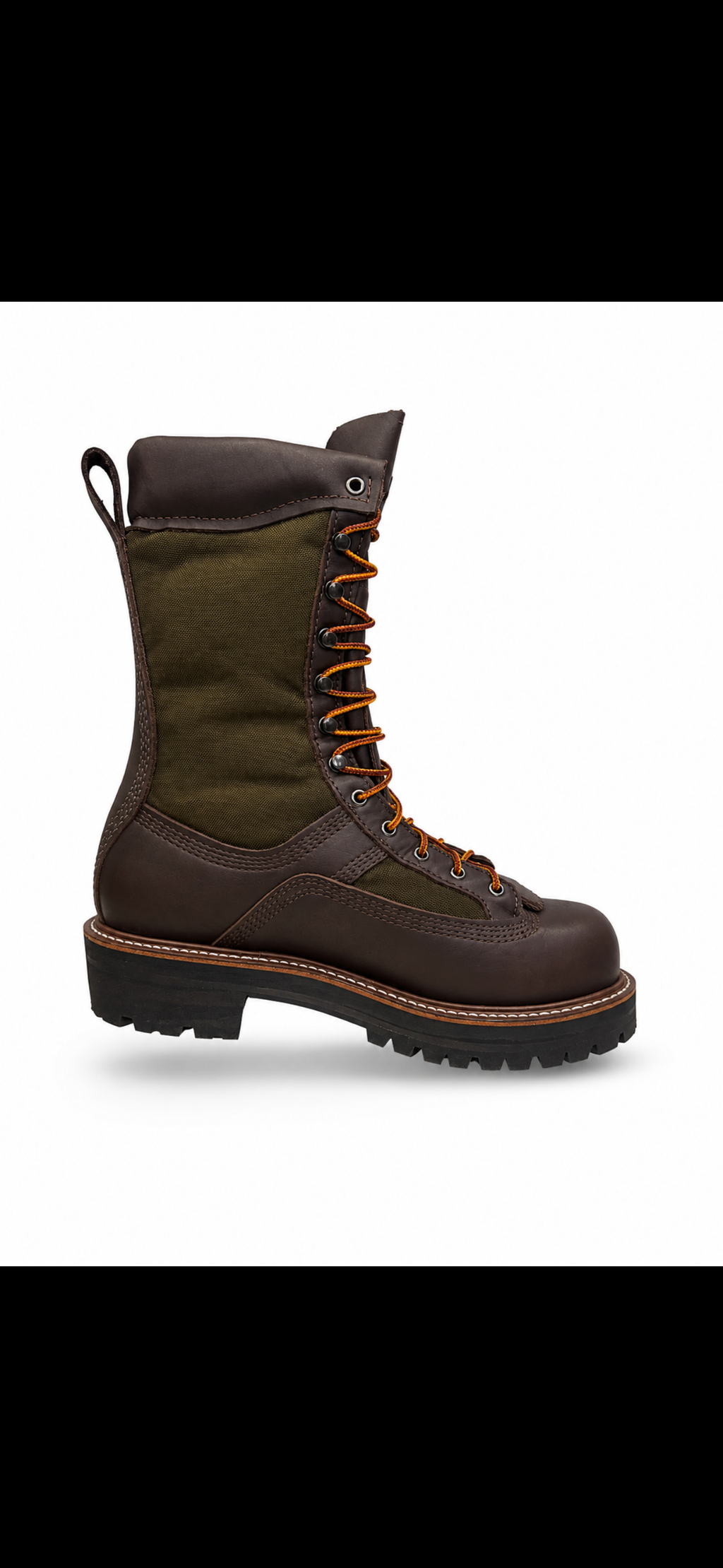 leather boot product view, alternate angle