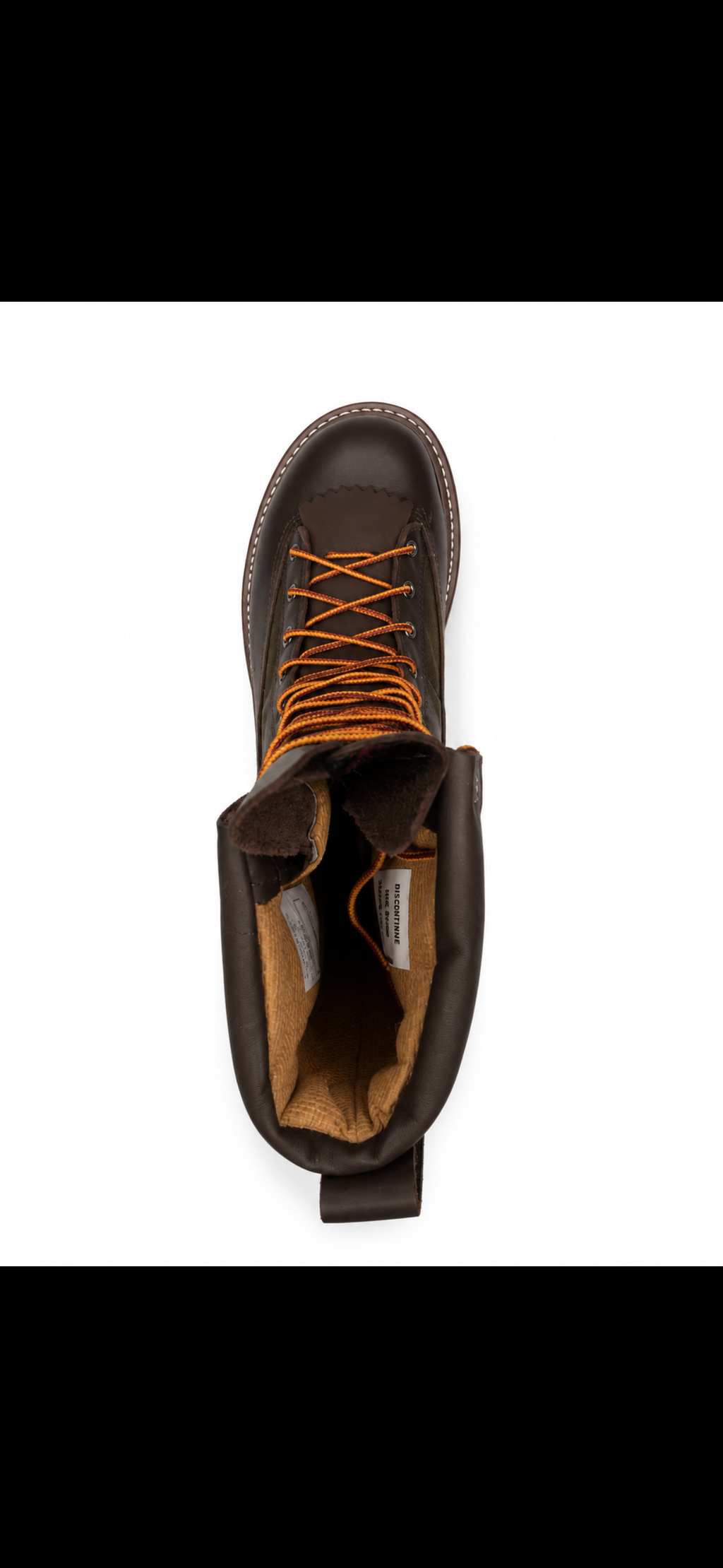 leather boot product view, alternate angle