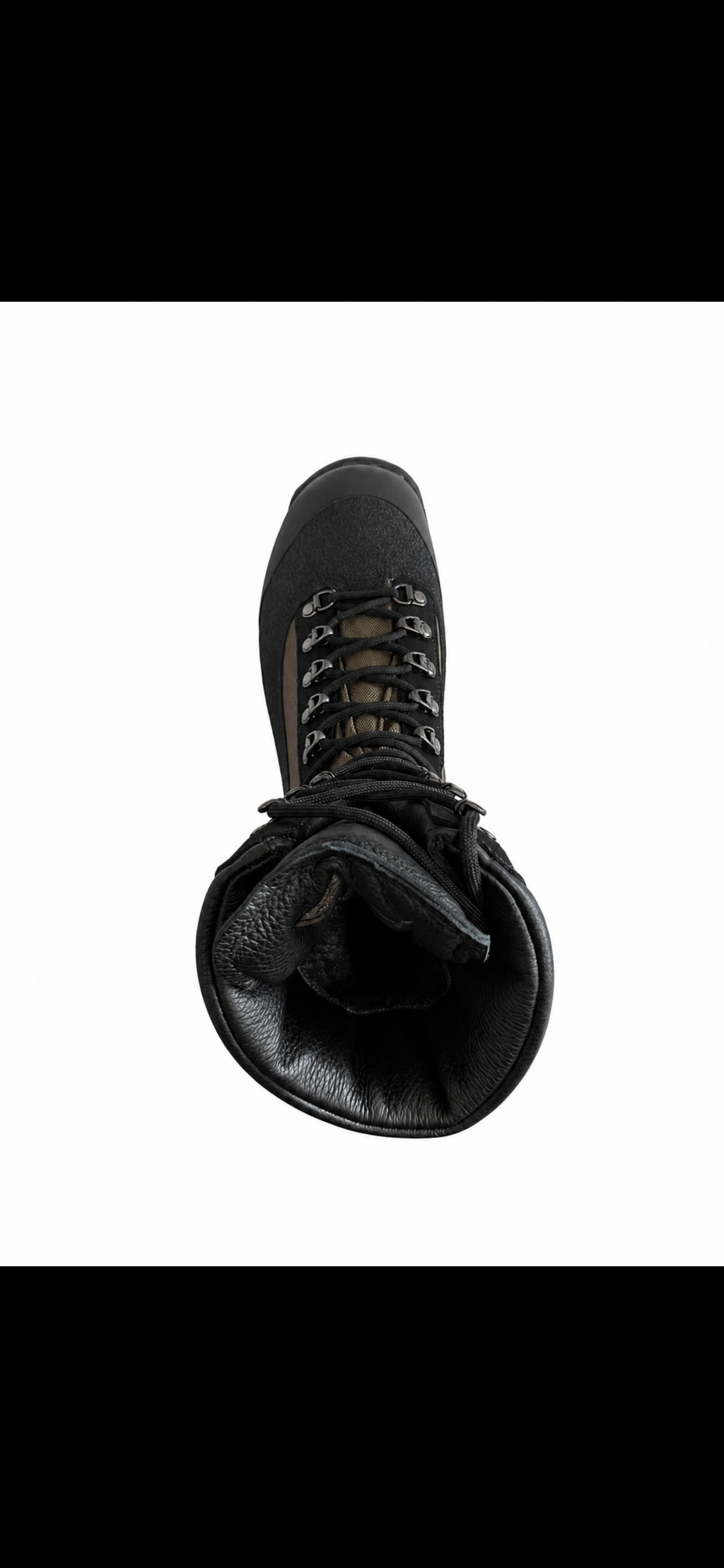 leather boot product view, alternate angle