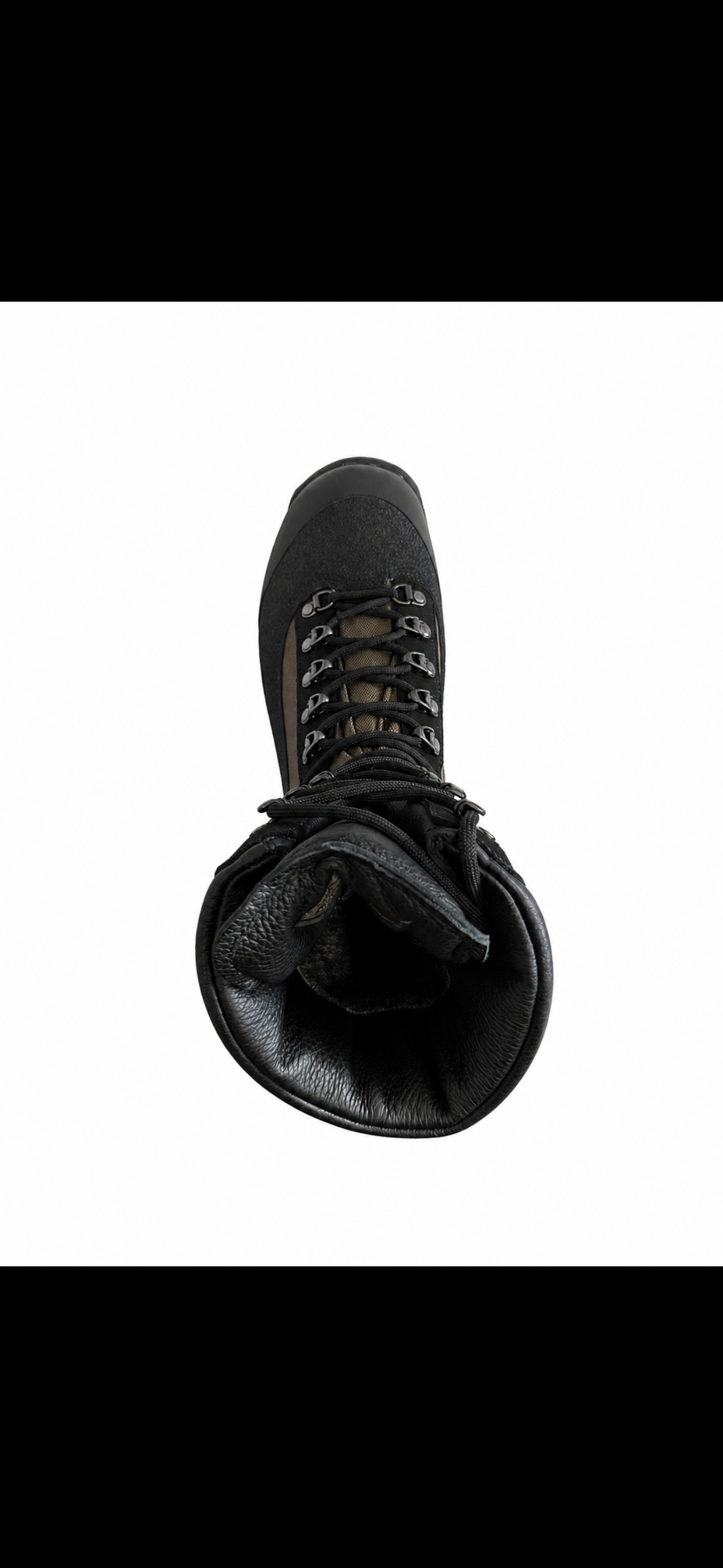 leather boot product view, alternate angle