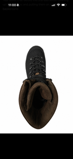 leather boot product view, alternate angle