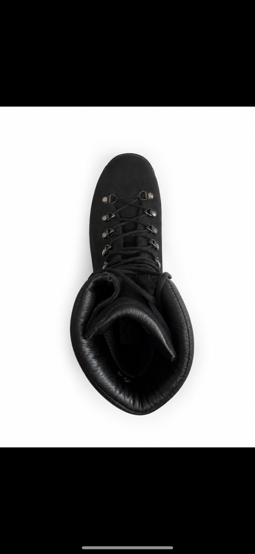 leather boot product view, alternate angle