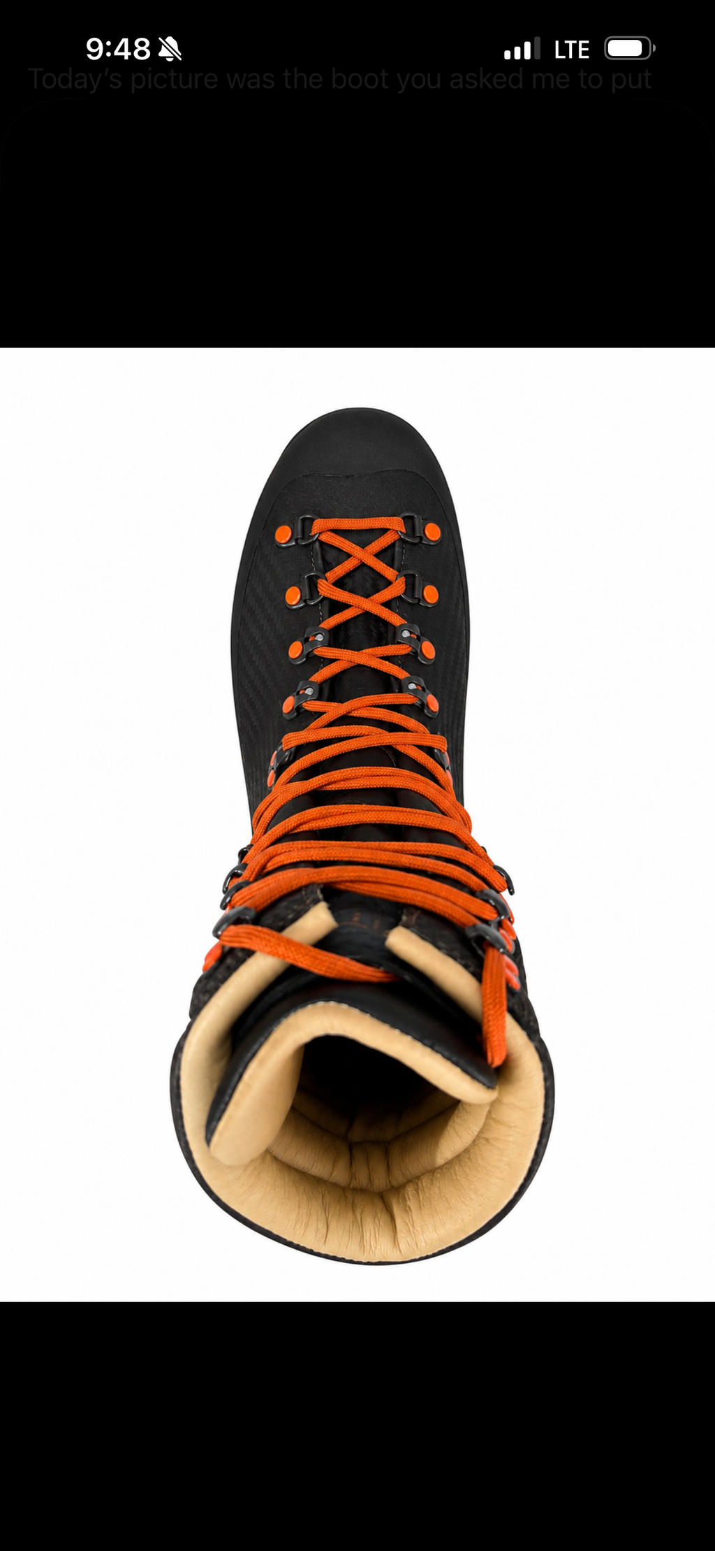 leather boot product view, alternate angle