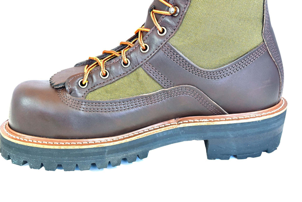 leather boot product view, alternate angle