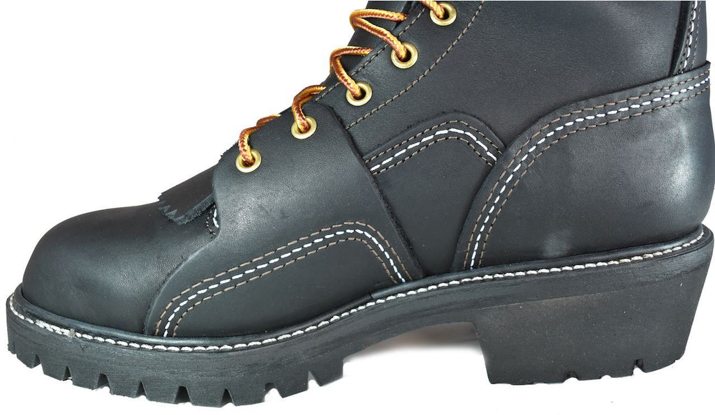 leather boot product view, alternate angle