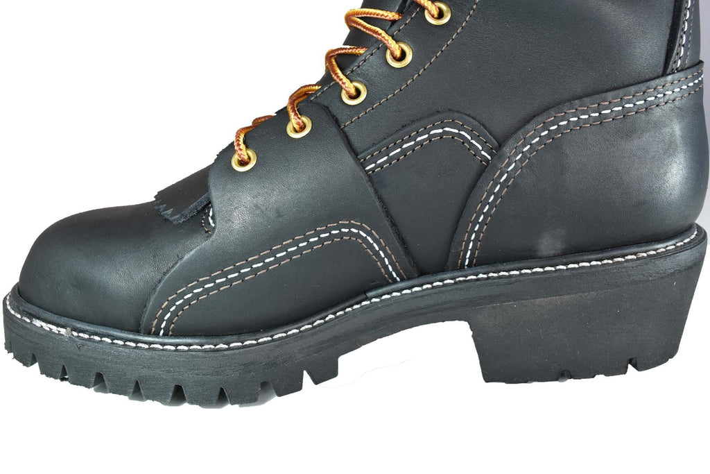 leather boot product view, alternate angle