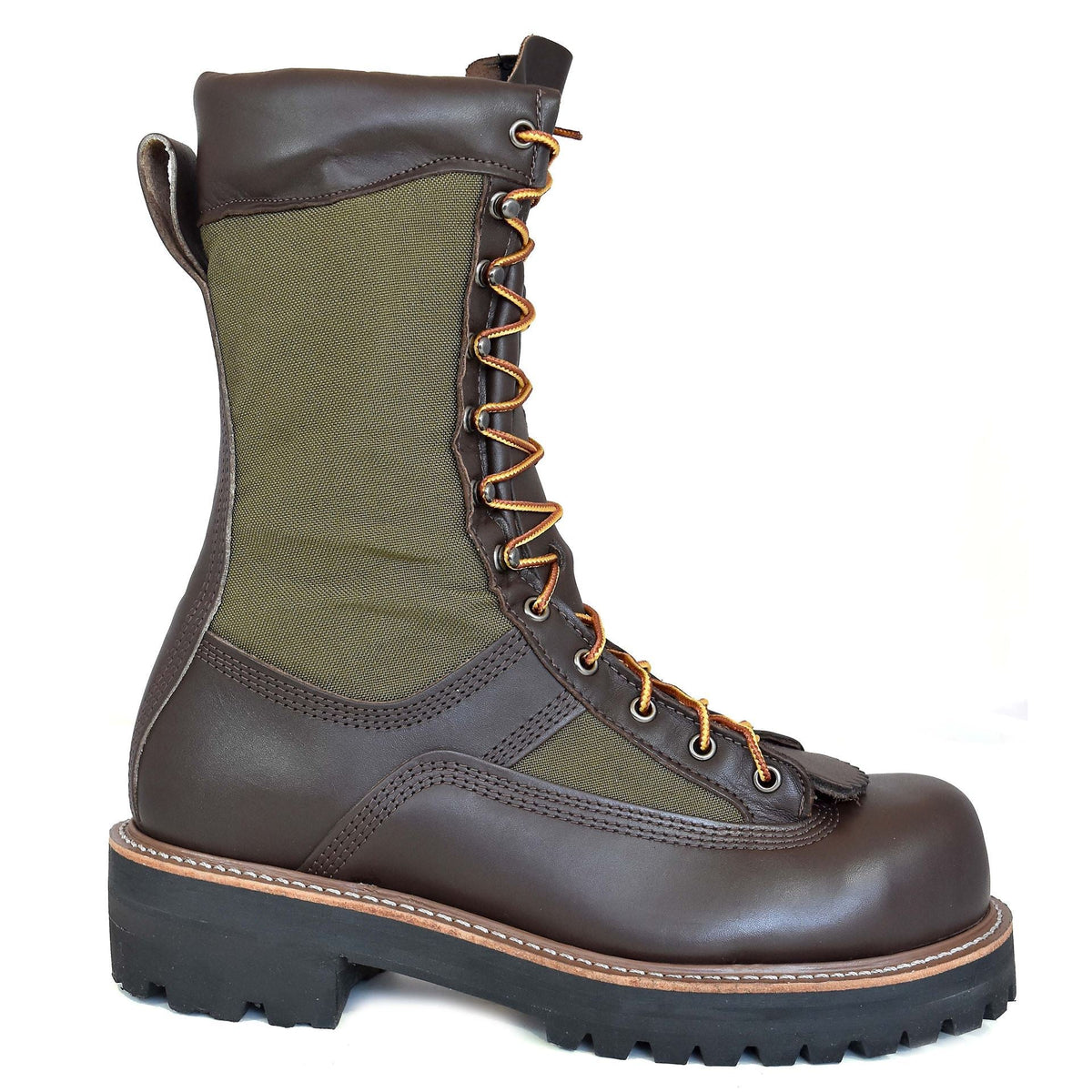 leather boot product view, alternate angle