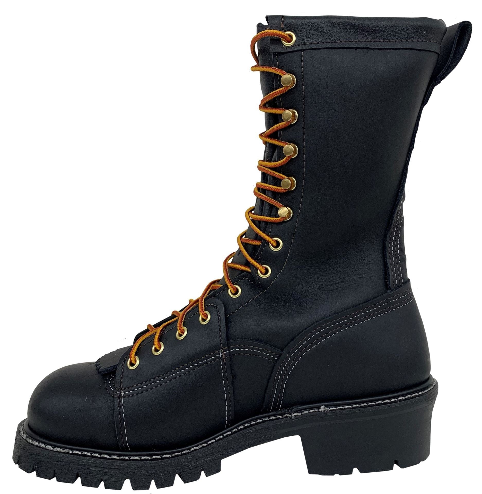 leather boot product view, alternate angle